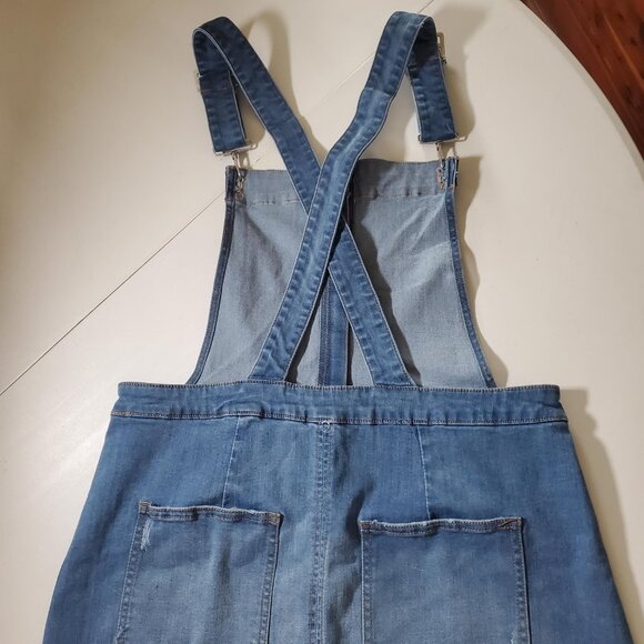 Celebrity Pink Denim Raw-Hem Skirtalls Sz L - Picture 11 of 16